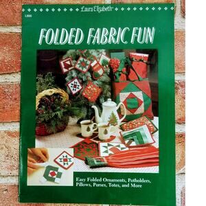Folded Fabric Fun - Vtg 1990 Crafting Ornaments Potholders Pillows‎ Purses Totes